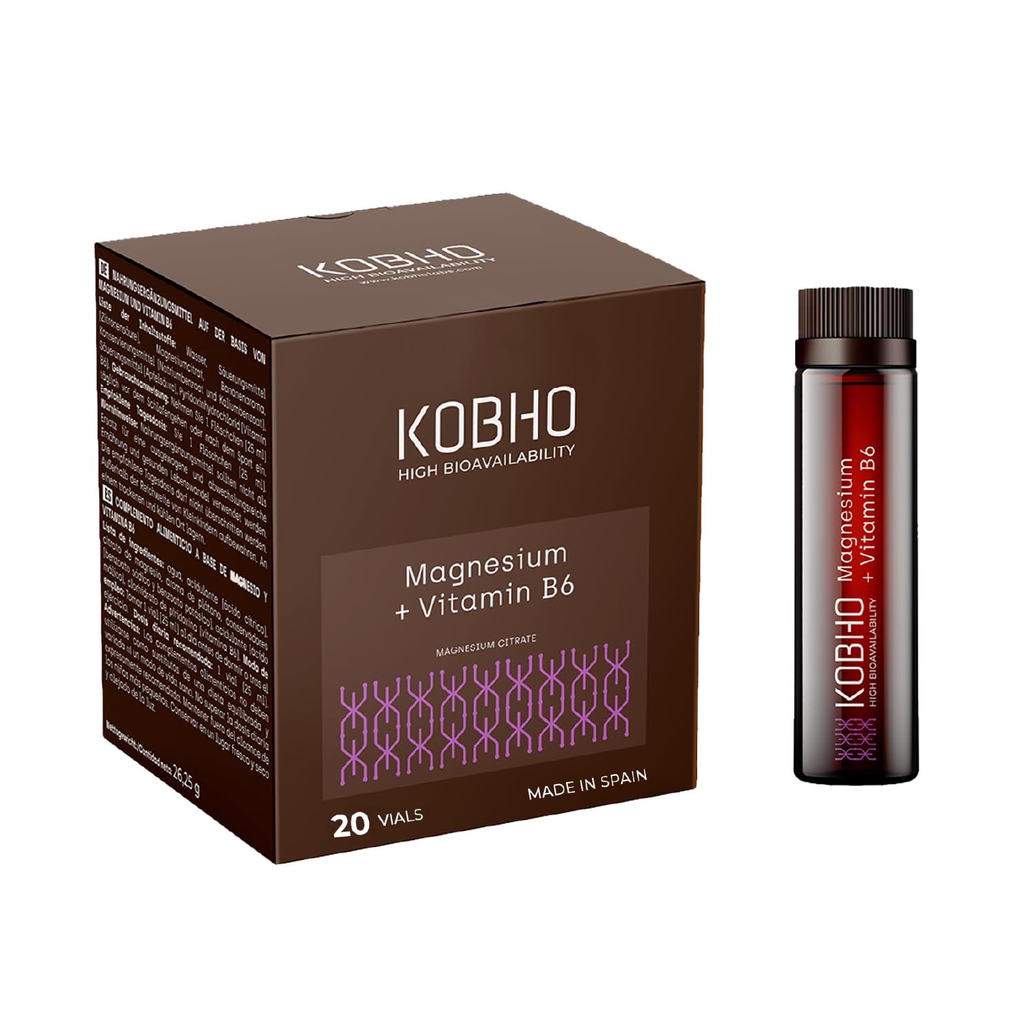KOBHO HIGH BIOAVAILABILITY MAGNESIO + VITAMINA B6