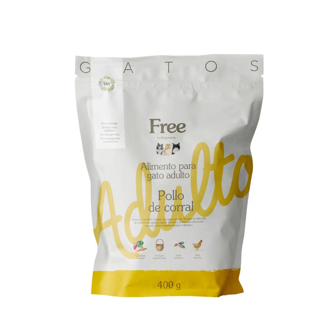 DINGONATURA FREE GATO ADULTO POLLO DE CORRAL 400G