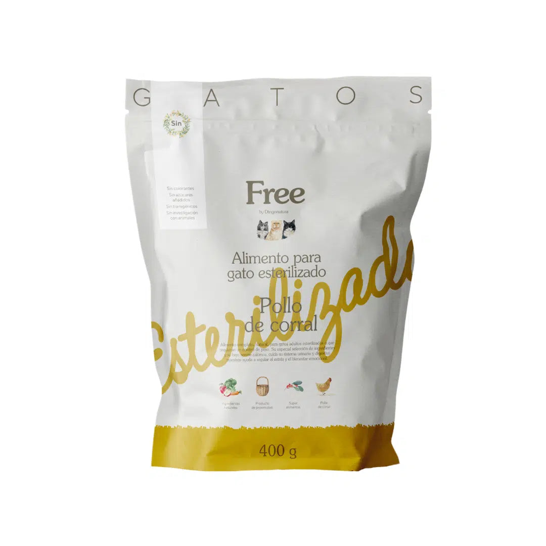 DINGONATURA FREE GATO ESTERILIZADO POLLO DE CORRAL 400G