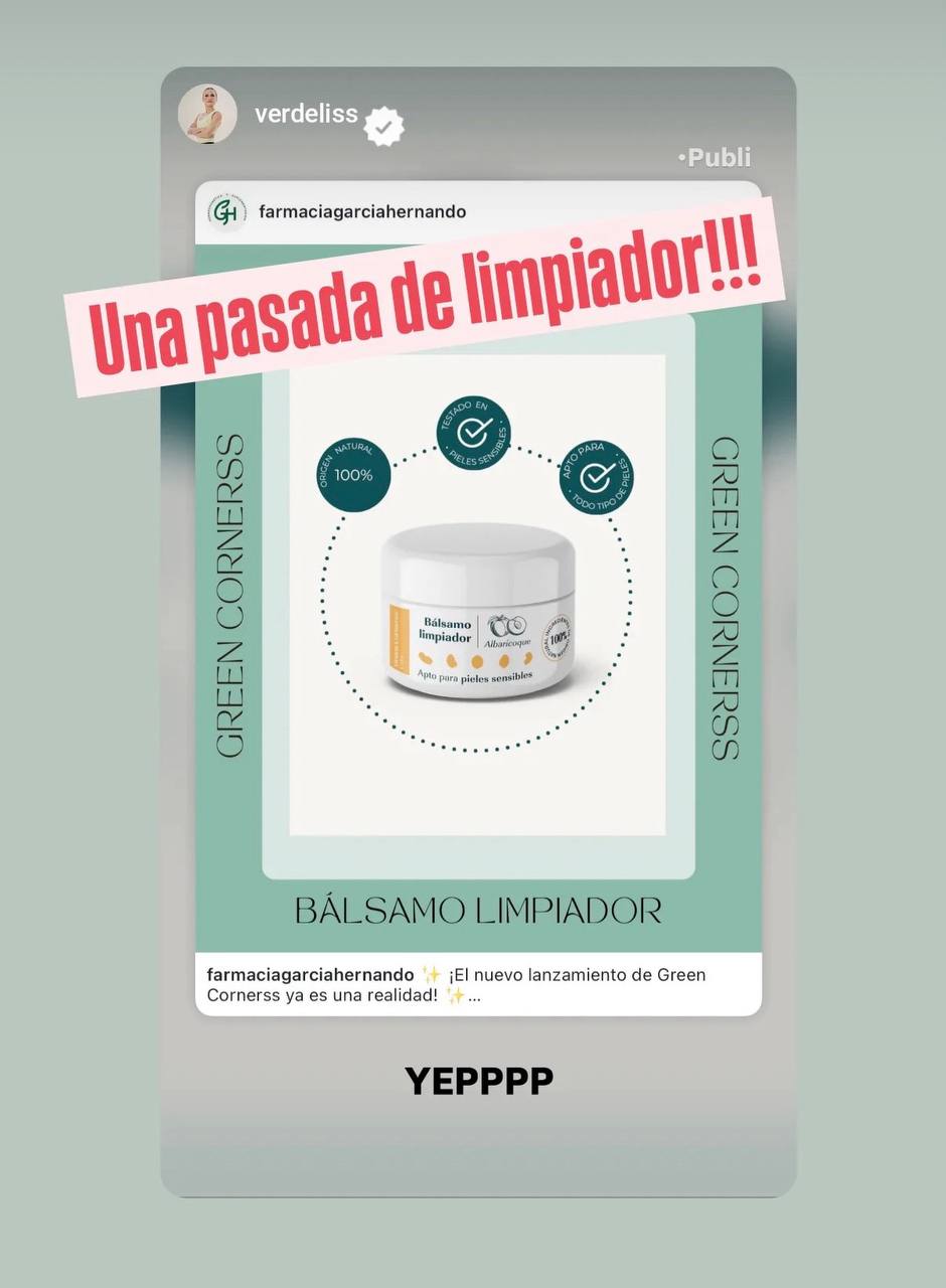 Green Cornerss Balsamo Limpiador Albaricoque 100 ml