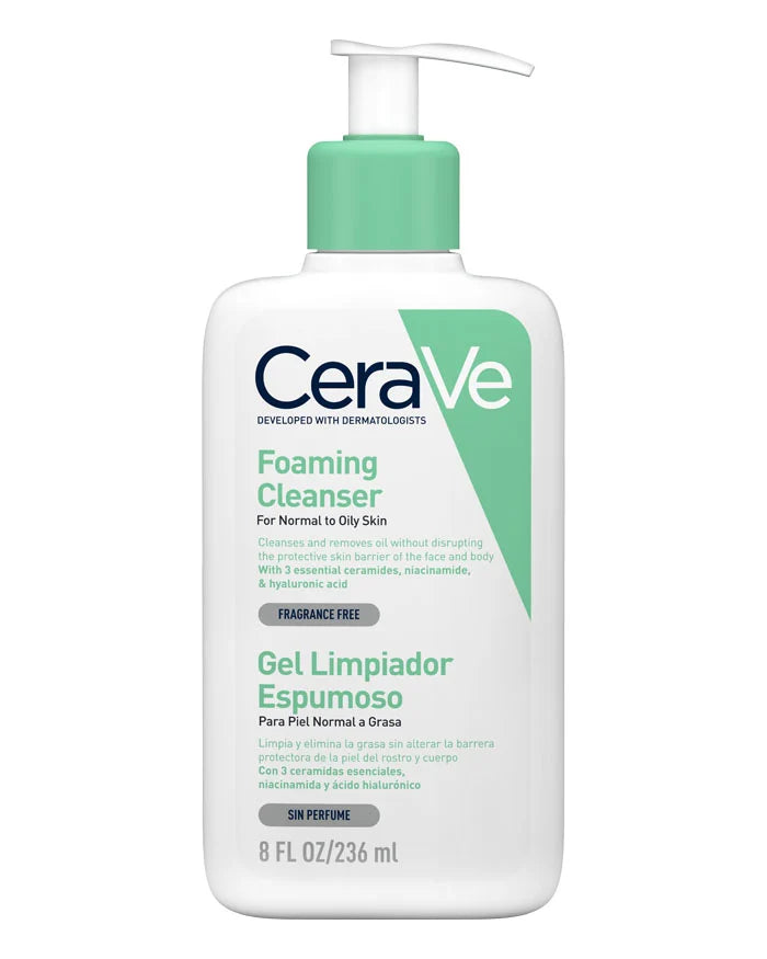 GEL LIMPIADOR ESPUMOSO CERAVE 1 ENVASE 473 ML