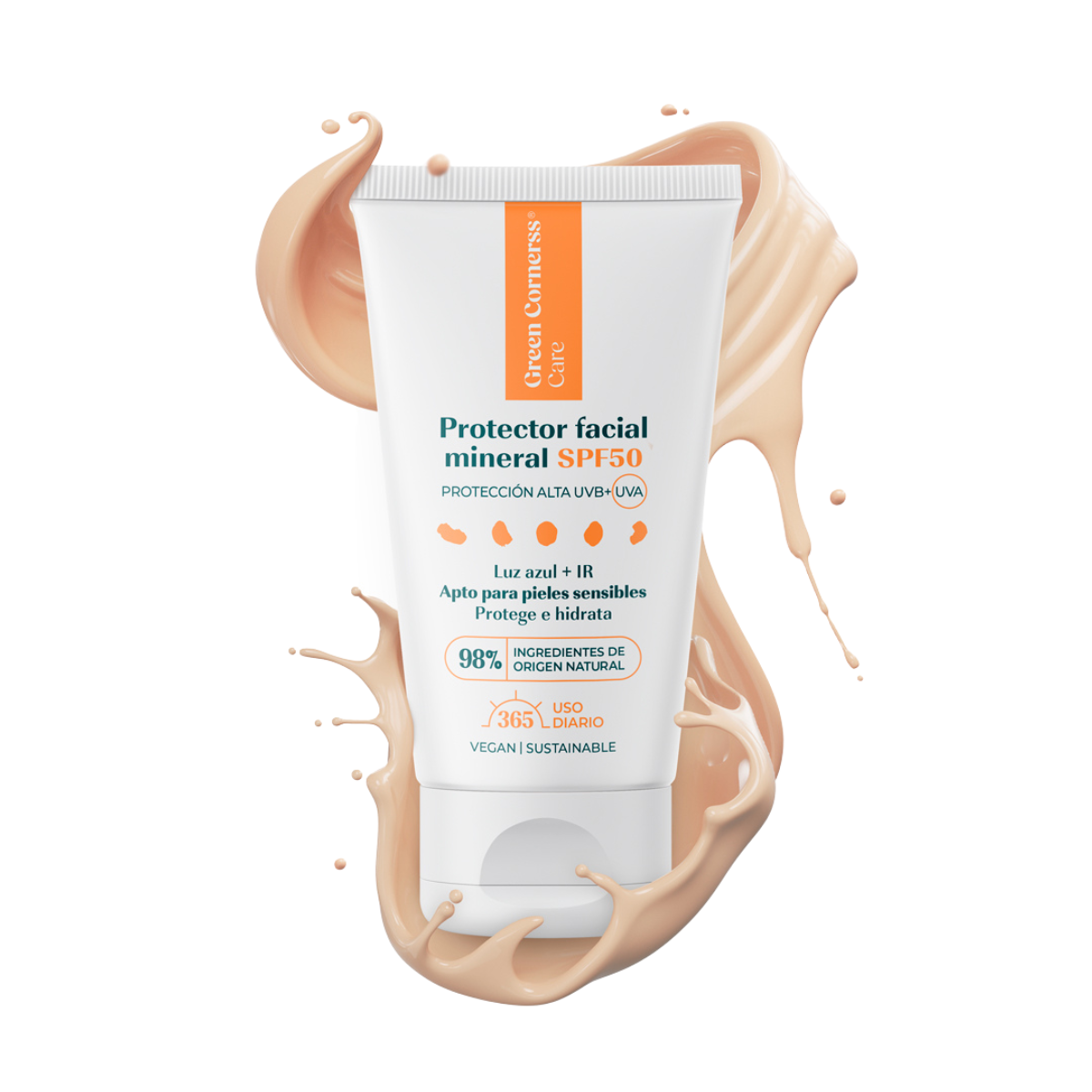 GREEN CORNERSS PROTECTOR FACIAL MINERAL SPF 50 1 TUBO 50 ML