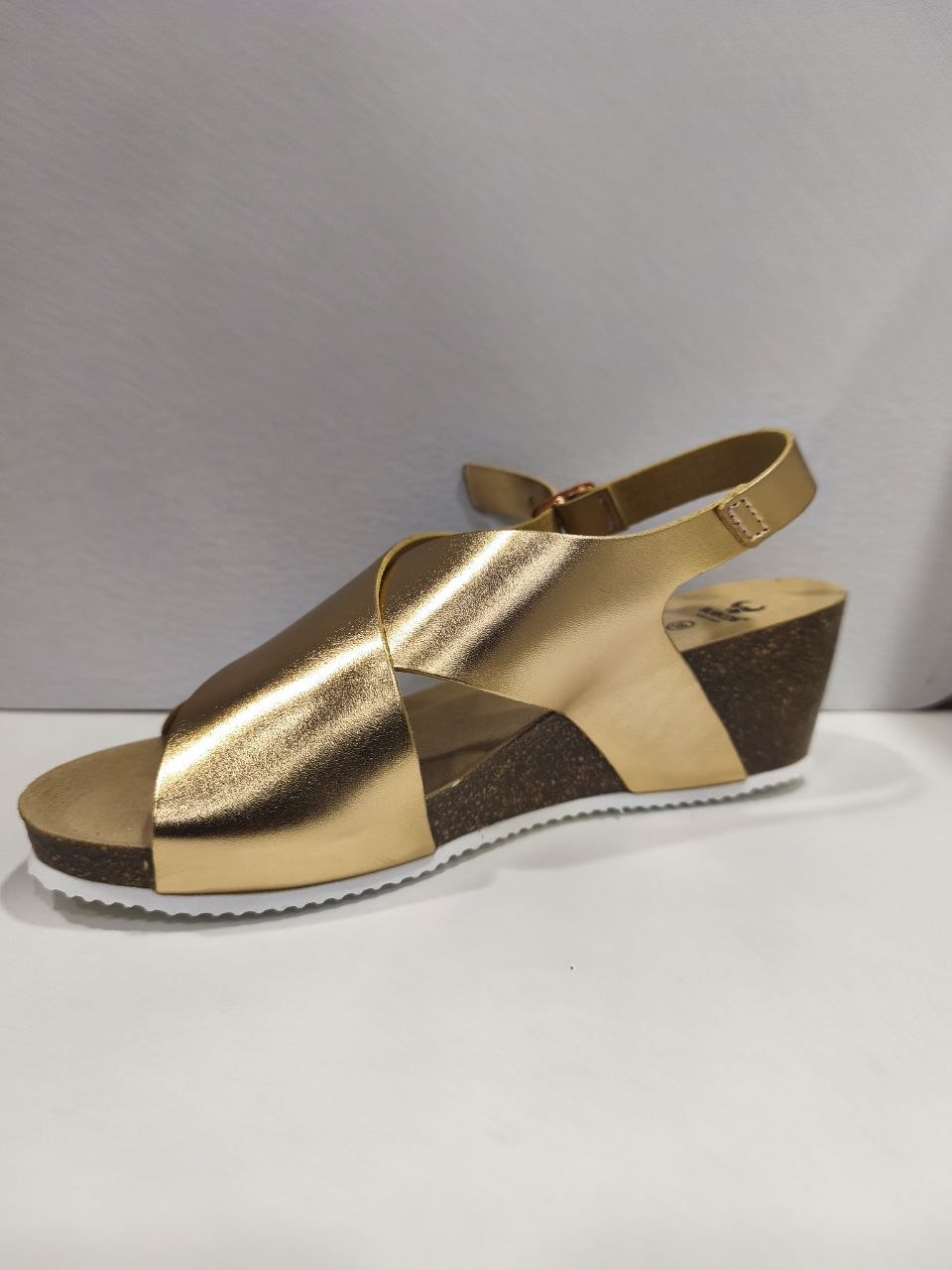 Suecos Ros sandalia champan talla 38 - lateral