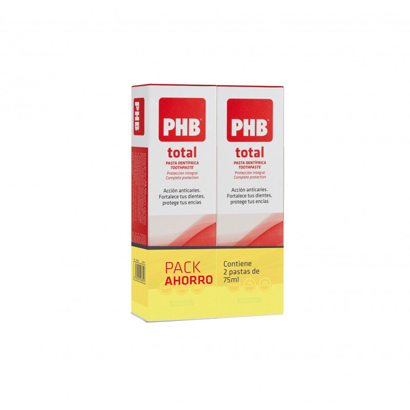 PHB TOTAL PASTA DENTIFRICA PACK AHORRO 2 X 75 ML