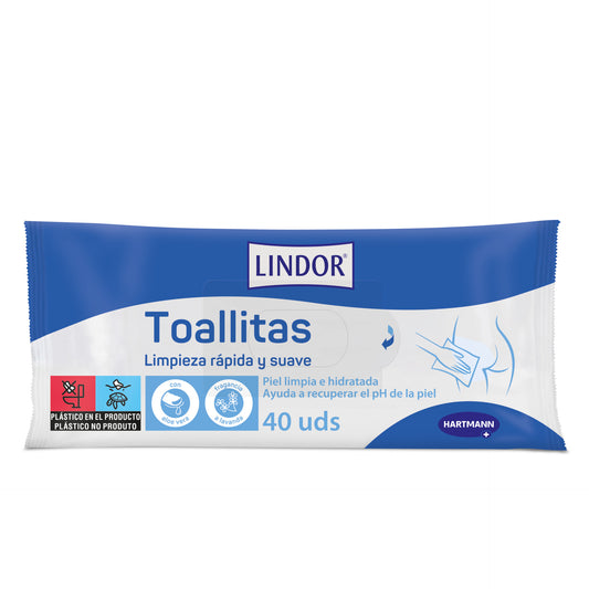 Lindor Toallitas Limpieza Rápida y Suave 40 uds