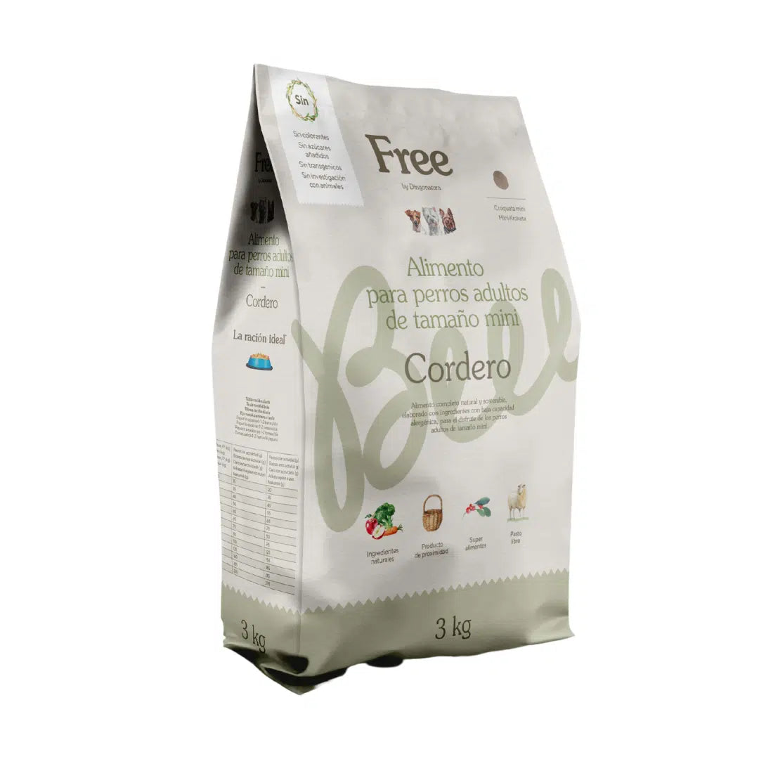 DINGONATURA FREE PERRO ADULTO MINI CORDERO 3KG