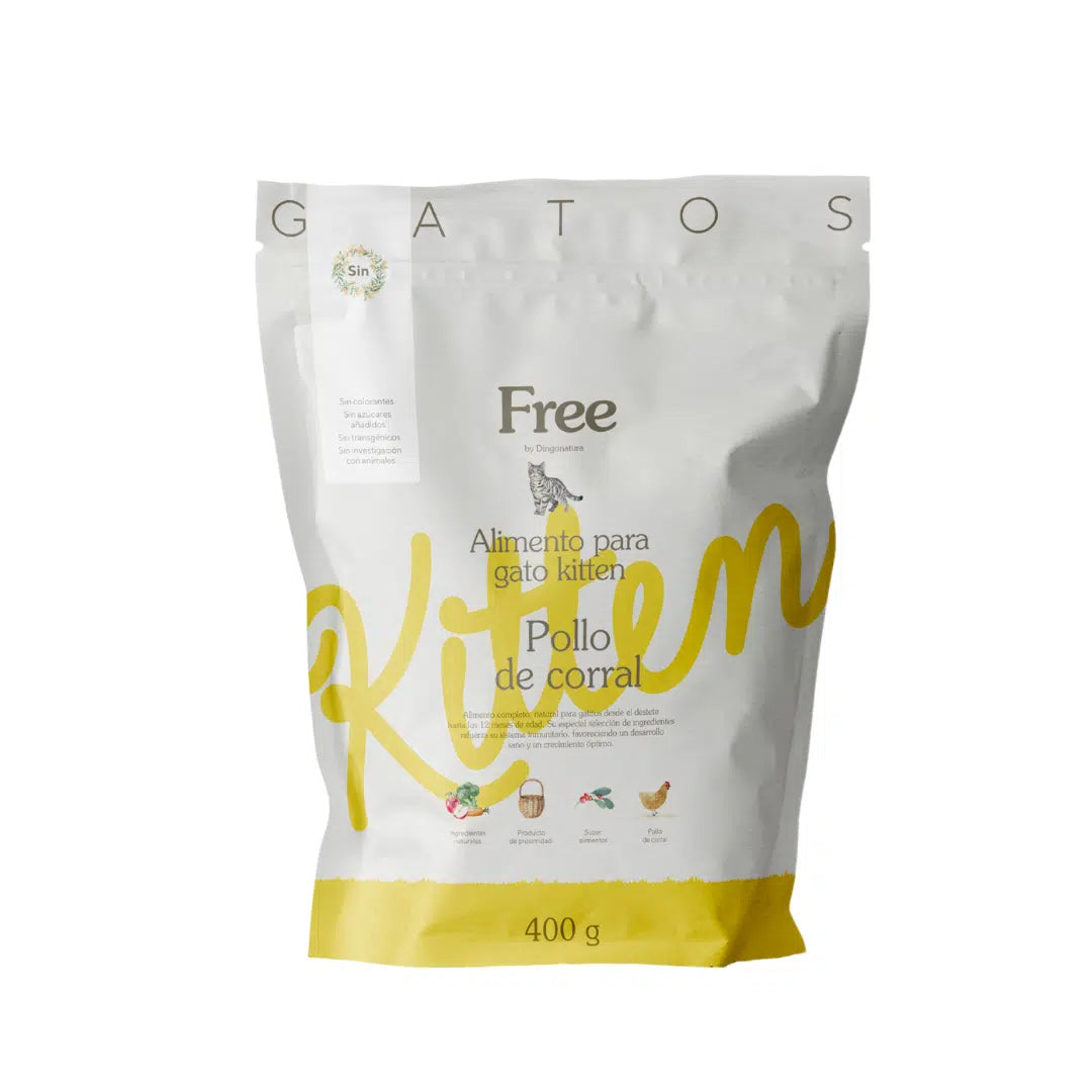 DINGONATURA FREE GATO KITTEN POLLO DE CORRAL 400G