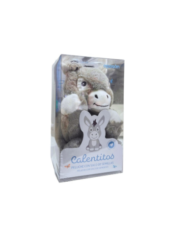 Aposan Calentitos Burro peluche con saco de semillas