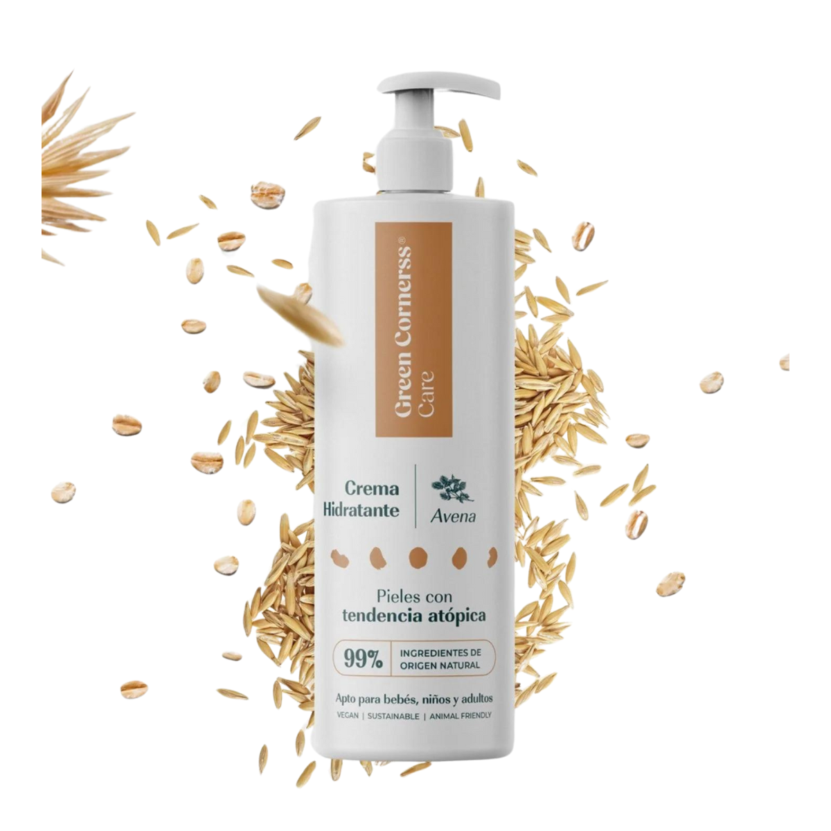 GREEN CORNERSS CREMA HIDRATANTE AVENA 1 BOTELLA 280 ML