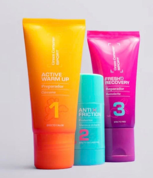 Green Cornerss Sport Pack 3 en 1 (Active Warm Up + Anti Friction + Fresho Recovery)