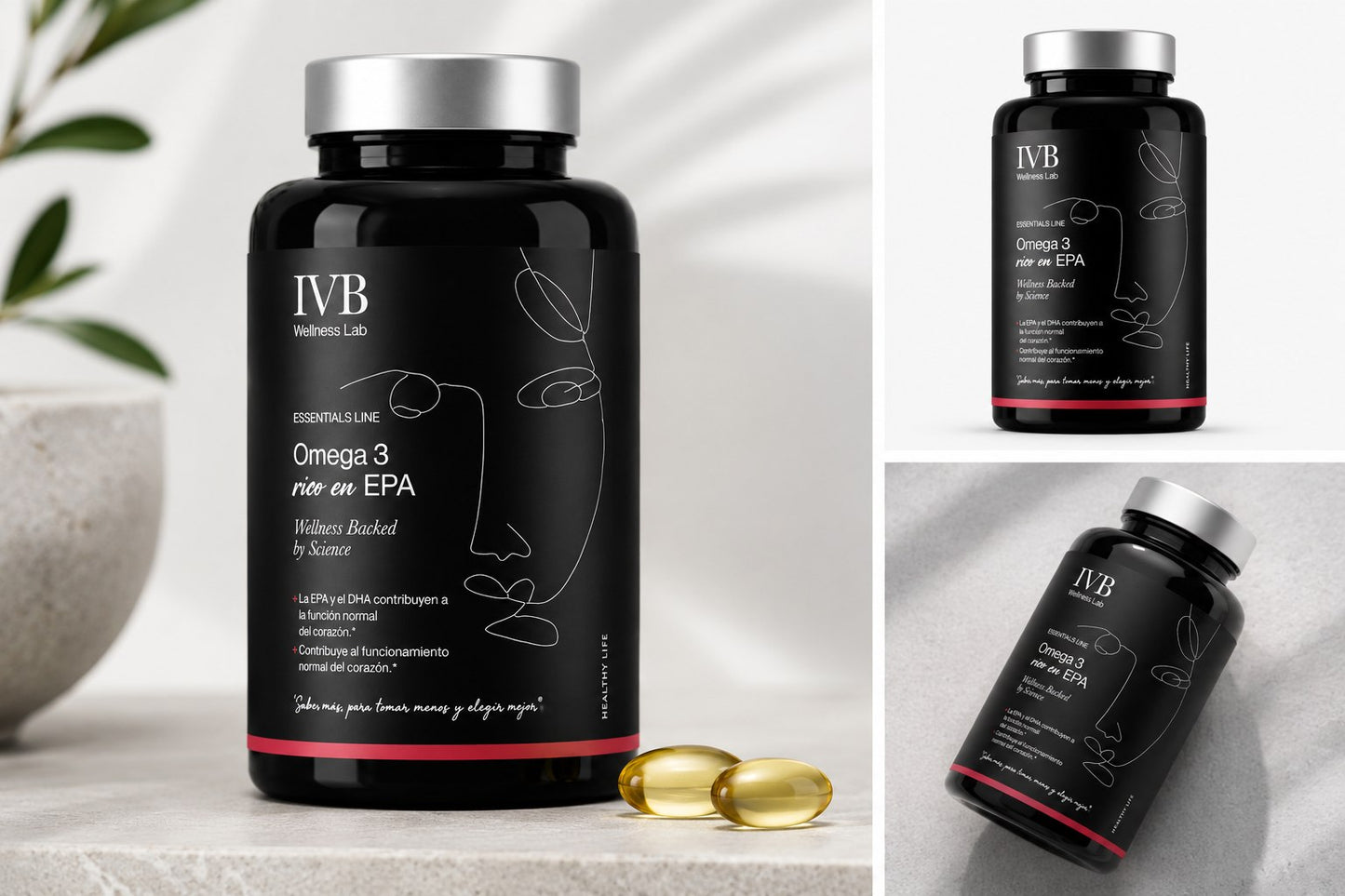 IVB Wellness Lab Omega 3 rico en EPA - presentación con cápsulas
