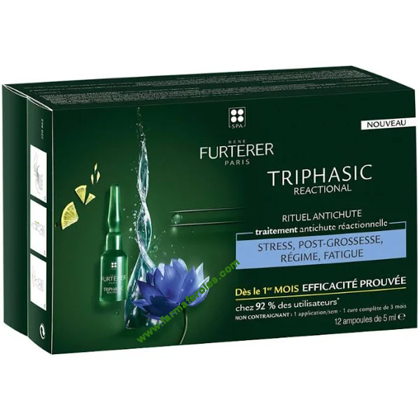 RENE FURTERER TRIPHASIC TRATAMIENTO ANTICAIDA REACCIONAL 12 AMPOLLAS 5 ML