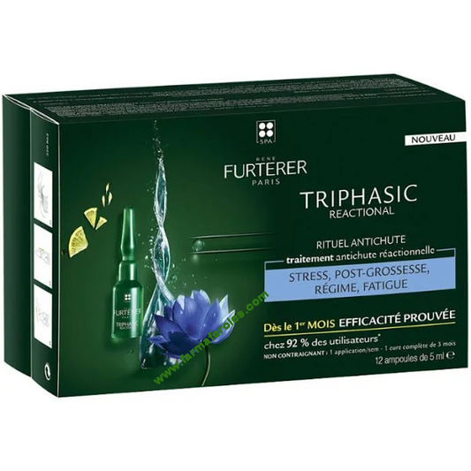 RENE FURTERER TRIPHASIC TRATAMIENTO ANTICAIDA REACCIONAL 12 AMPOLLAS 5 ML