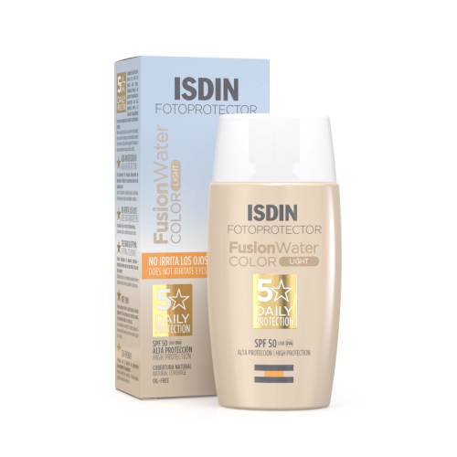 ISDIN Fusion Water Color Light SPF 50 - protector solar tono claro