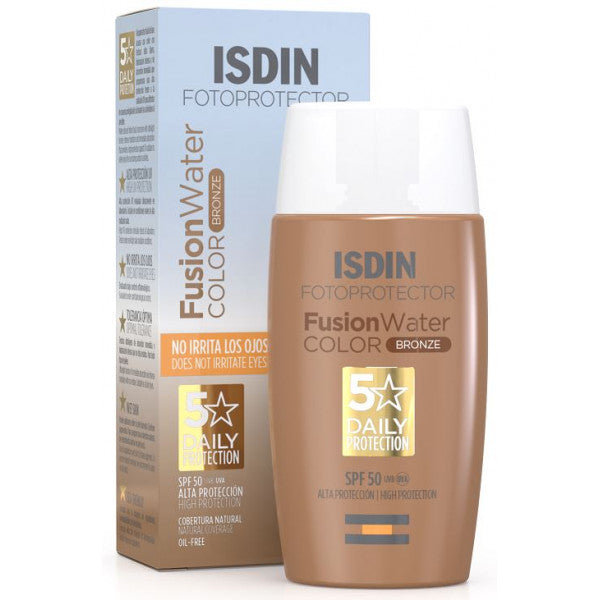 ISDIN Fusion Water Color Bronce SPF 50 - protector solar tono bronce