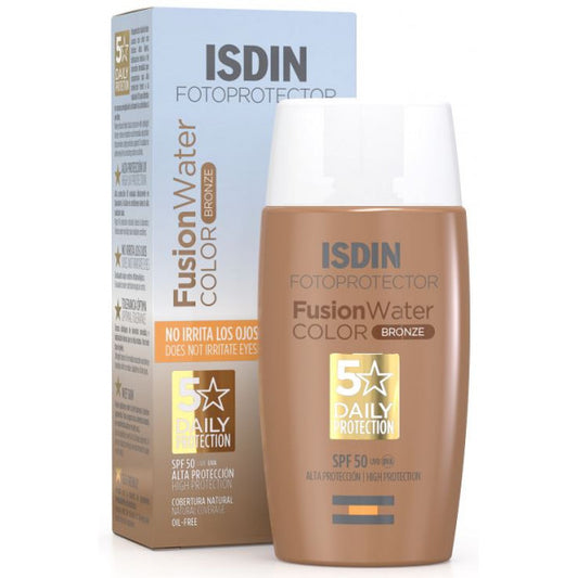 ISDIN Fusion Water Color Bronce SPF 50 - protector solar tono bronce